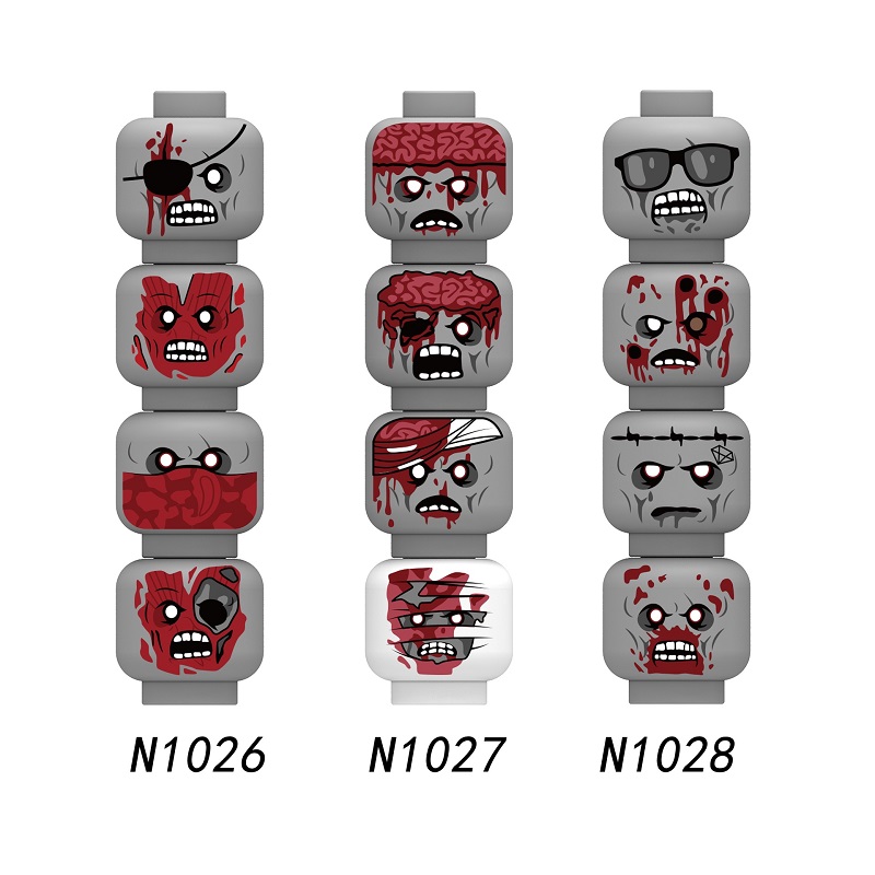 Kids Zombie Toys - Halloween Zombie Kerangka Monster Wajah Kepala