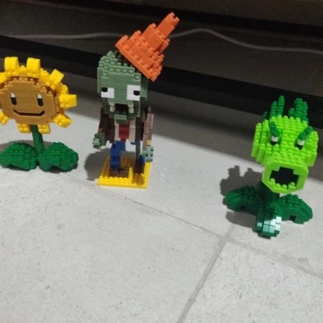 Plants VS Zombies blok kecil k - Kids Zombie Toys ulasan dan harga