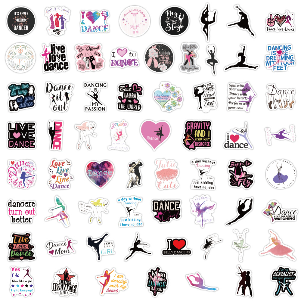60 Buah Stiker No RepeatDance  - Kids Toys Quotes ulasan dan harga
