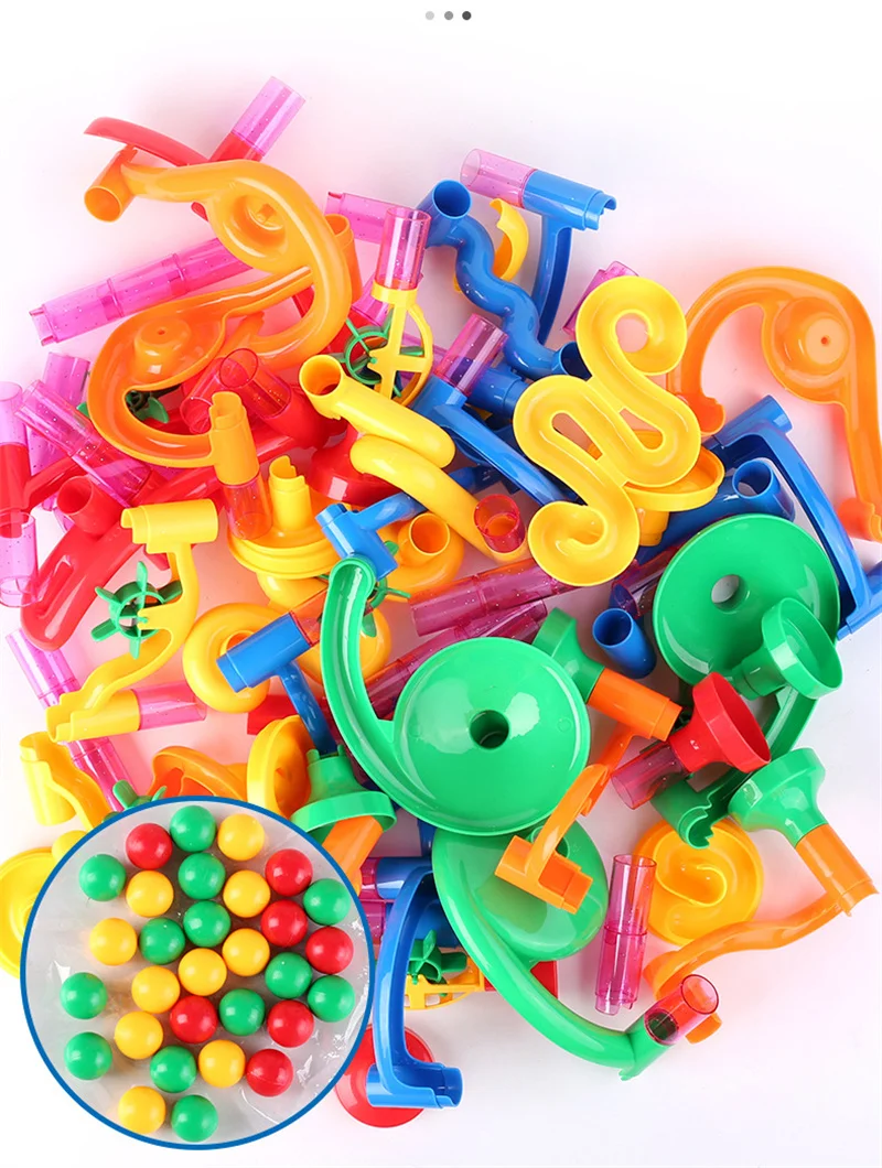 50-142PCS Mainan Bola Labirin  - Marble Run Set ulasan dan harga