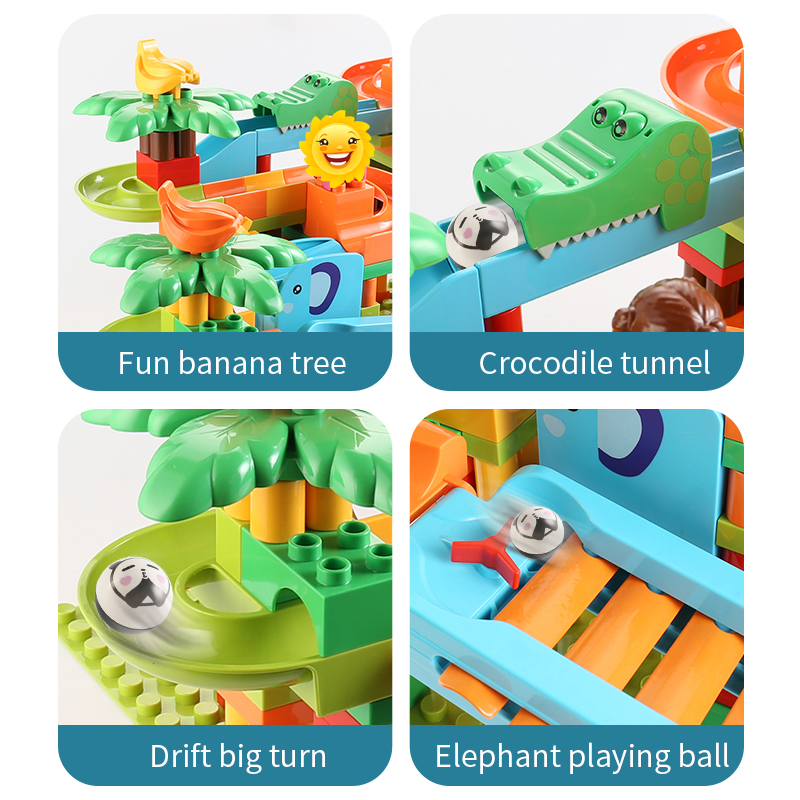 283PCS Besar Piano Slide Gear  - Marble Run Set ulasan dan harga