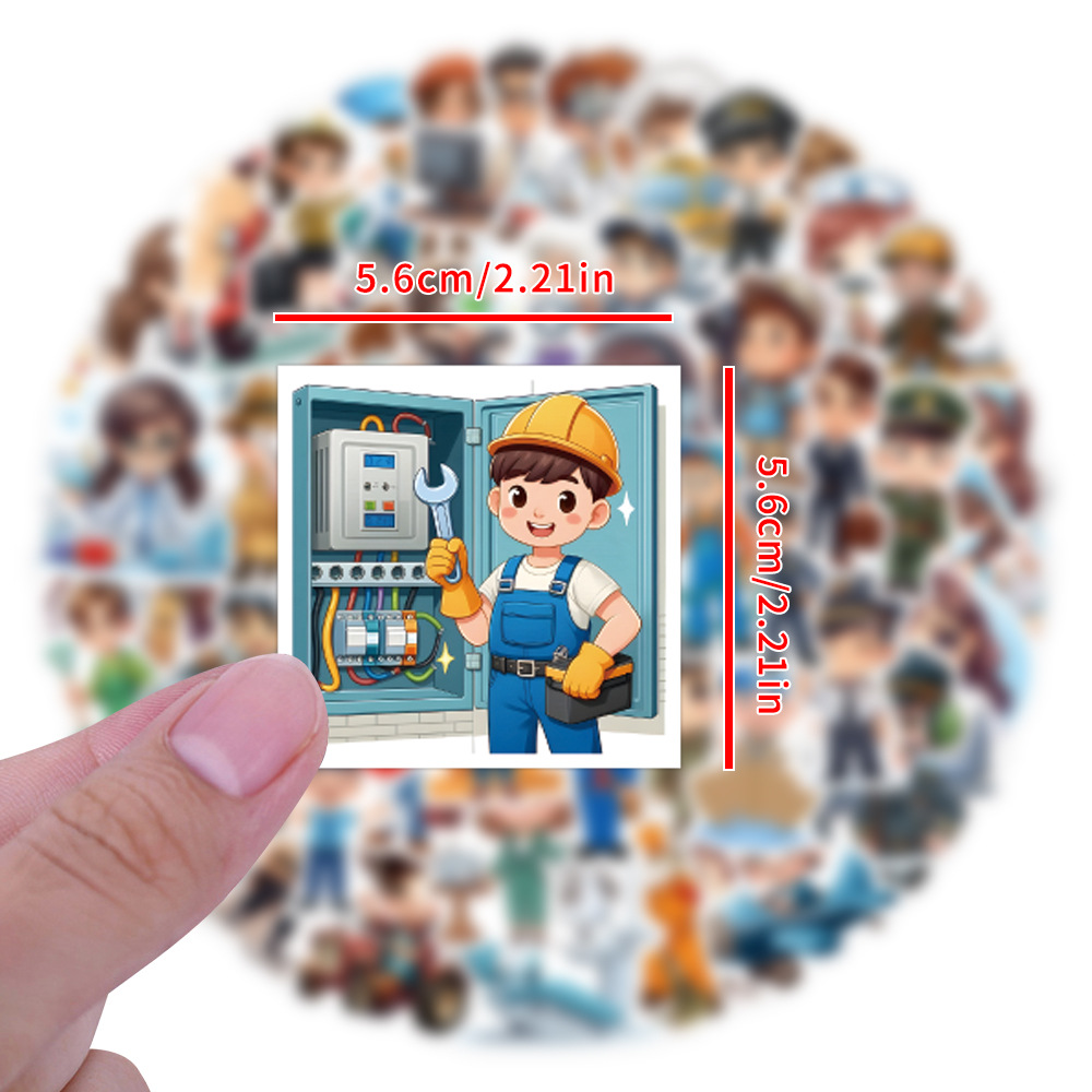 60 Buah Stiker Karir Kerja Gam - Kids Toys Cartoon Images ulasan dan harga