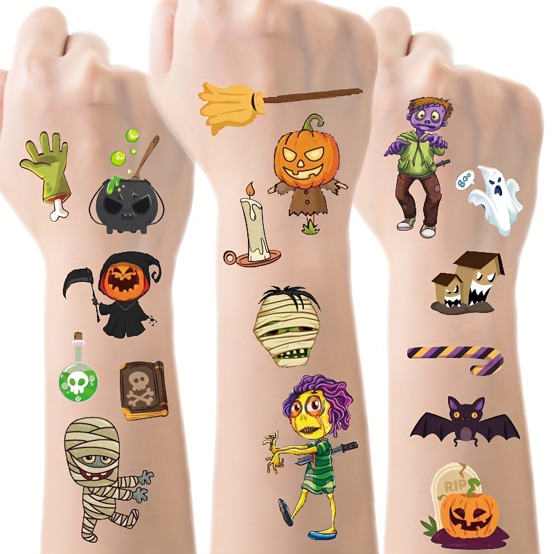 10 Lembar Stiker Tato Hallowee - Kids Zombie Toys ulasan dan harga