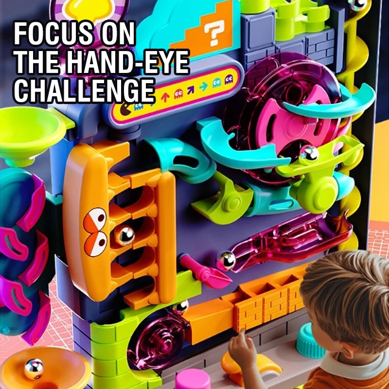 Mainan Balok Lintasan Bola Mar - Marble Run Set ulasan dan harga